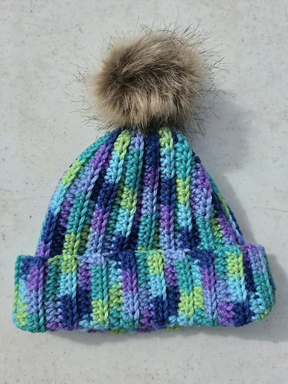 Crochet Multicolor Kids Beanie